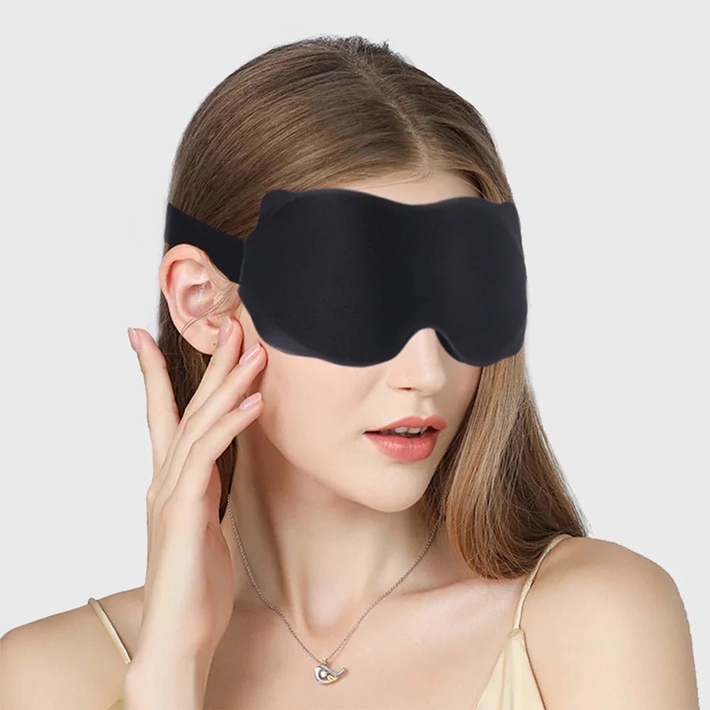 Masque de sommeil 3D – occultant, doux et rembourré