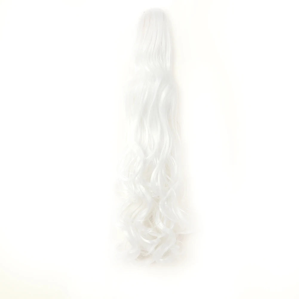 Extension ponytail synthétique – pince griffe, bouclée ou ondulée