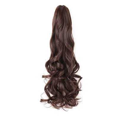 Extension ponytail synthétique – pince griffe, bouclée ou ondulée