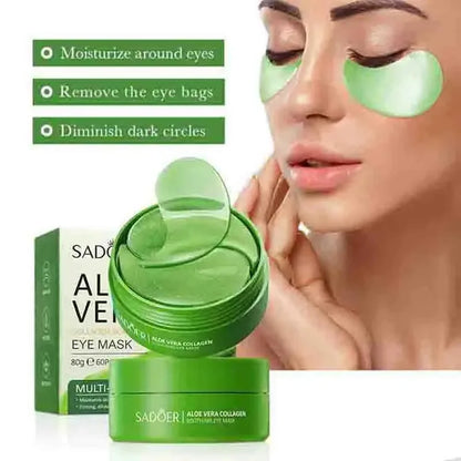 60 patchs yeux collagène & aloe vera – anti-cernes et hydratants