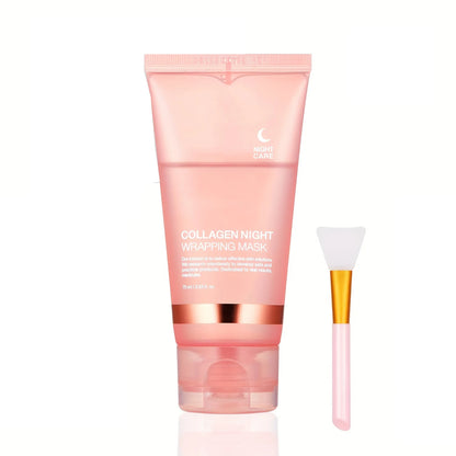 Lot de 2 masques peel-off collagène + pinceaux – nettoyage et éclat