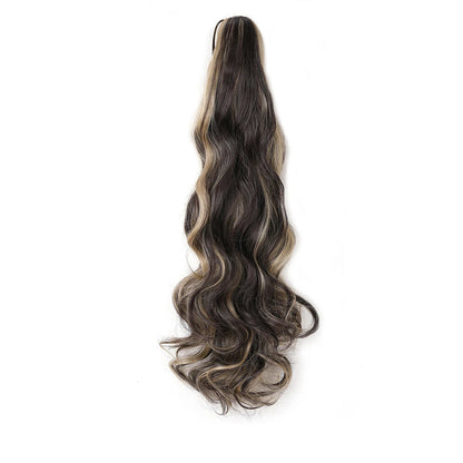 Extension ponytail synthétique – pince griffe, bouclée ou ondulée
