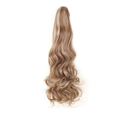 Extension ponytail synthétique – pince griffe, bouclée ou ondulée