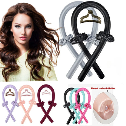 Bandeau boucles sans chaleur – ruban soie pour coiffure facile