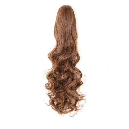 Extension ponytail synthétique – pince griffe, bouclée ou ondulée